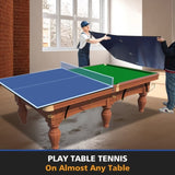 8ft Blue Mid-Size Ping Pong Conversion Top Foldable & Portable Table Tennis Table Top for Indoor 62243630
