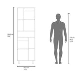 FM FURNITURE Buckshot Kitchen Pantry with Open Storage and 2 Doors, White B128P301403