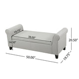 HAYES ARMED STORAGE BENCH 57735.00LGR