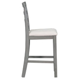 5-Piece Multi-Functional Rubber Wood Counter Height Dining Set with Padded Chairs and Integrated 9 29525346