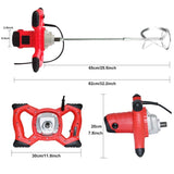 110V 2100W Portable Electric Concrete Cement Mortar Grout Paint Plaster Mixer, Handheld Adjustable 6 29944163
