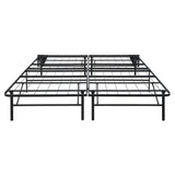 ZUN Black Metal Platform Foldable Bed Frame California King Size, Toolless High Profile Design B011P197727