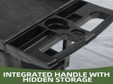 Heavy-Duty Utility Cart, 550 lbs Load Capacity, 40 x 17 inch Rolling Plastic Service Cart with 2 91977287