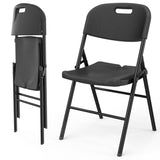 6pcs 47*54*84cm Garden Plastic Folding Chair Black 40924888
