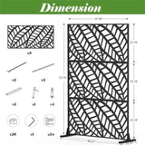 Metal Privacy Screen, Freestanding Outdoor Indoor Divider, Decorative Privacy Screen Panels for W1859P145764