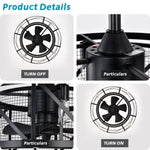 ZUN 20''Industrial 5-Blade Ceiling Fan with remote control ,5 ABS Blades small size ceiling fan--Matte W1592P192430