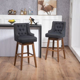 ZUN COOLMORE Bar Stools Set of 2 Counter Height Chairs with Footrest for Kitchen, Dining Room And 360 W395P164044