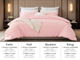 2-Pack White & Pink 3-Piece Bedding Set Solid duvet cover set includes one duvet cover and two 45121866
