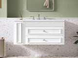 30'' Wall Mounted Bathroom Vanity, Floating Bathroom Storage Cabinet with 2 Drawers, 3 Holes Single N710P334915K