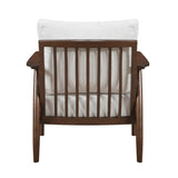 Modern Living Room 1pc Beige Accent Chair Solid Wood Brown Finish Wooden Furniture B011P287546