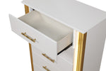 ZUN Contemporary Style 5-Drawer Chest Made with Wood & Gold Finish B009P152666