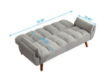 New Design Linen Sofa Furniture Adjustable Backrest Easily Assembled Recliners-GRAY 38632181
