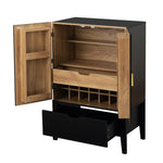 ZUN Lockers,side cabinets,Wine Bar Cabinet,Liquor Storage Credenza,Sideboard with Wine Racks & Stemware W679P151545