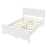 ZUN Wood Platform Bed Frame with Headboard, Mattress Foundation with Wood Slat Support, No Box Spring 28653168