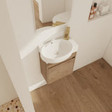 Soft Close Doors Bathroom Vanity With Sink,16 Inch For Small Bathroom W999125018