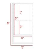 Modesto Medicine Cabinet, One Open Shelf, Mirrored Cabinet With Two Interior Shelves B128P148753
