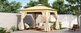 TREXM 10x10 Outdoor Gazebo Tent with Double Roofs, Patio Gazebo with Mosquito Netting, Patio Canopy N715P261156A