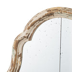 ZUN 22" x 48" Large Cream & Gold Framed Wall Mirror, Wood Arched Mirror with Decorative Window Look for W2078P155651