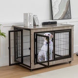 ZUN Dog Crate Furniture, Large Dog Kennel, 38"Wooden Pet Furniture with Pull-Out Tray, Home and Indoor W1212120267