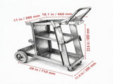 Heavy Duty Welding Cart 3-Tier, 400 Lbs Rolling Welder Cart with 360&deg Swivel Wheels & Tank Safety 84266210