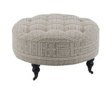 Grey Ottoman with Casters B062P215460