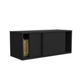 Note 32"W x 13" H Wall Cabinet with Sliding Doors , Wall Shelf, Storage Cabinet, Bedroom, Office, B070P238868