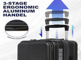 Luggage,with front opening,TSA approved lock,hardshell suitcase,Black W2880P208352