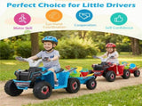 2 in 1 Kids Ride On ATV with Removable Trailer, 6V Electric Quad for Toddlers Ages 3 Navy 33075439