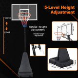 Portable Basketball Hoop for Youth Adults & Professional Match,Adjustable Height 8.04 ft to 10.01 W3297P297486