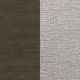 Set of 2 Beige Fabric Upholstered Dining Chairs, Dark Grey B016P227297