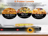 Double Burner Electric Hot Plate, 2000W Fast Heating with 5 Temperature Levels, Portable Stainless 85618233