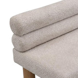 Upholstered Dining Bench, End of Bed, Entryway Bench, Boucle Ottoman for Dining Room, Bedroom, N779P292154E