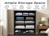 Black embossed P2 Particleboard MDF Melamine 80*40*115cm Framed, Double Handles, Five 70071879