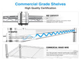 5 Tier Shelf Wire Shelving Unit, NSF Heavy Duty Wire Shelf Metal Large Storage Shelves Height W155065926