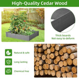 Raised Garden Bed 48x48x10'', Outdoor Wood Planter Box Over Floor, Tool-Free Assembly 57685134
