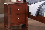 Bedroom Nightstand Cherry Color Wooden 2 Drawers Table Bed Side Table HSESF00F4277