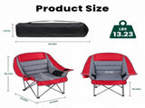 Oversized Heavy Duty Camping Chair, 500 lbs Capacity, Foldable Outdoor Seat with Cup Holder & Side 99616576