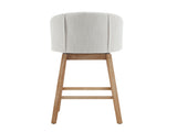 32.25" Swivel Counter Stools Set of 2, Upholstered Counter Height Bar Stools with Solid Rubber Wood N780P504556A