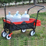 ZUN folding wagon Collapsible Outdoor Utility Wagon, Heavy Duty Folding Garden Portable Hand Cart, Drink W22778822