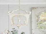 4 - Light Wood Chandelier, Hanging Light Fixture with Adjustable Chain for Kitchen Dining Room Foyer W2078138918