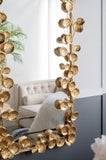 61" x 31" Full Length Mirror with Golden Leaf Accents, Floor Miiror for Living Room Bedroom W2078135189
