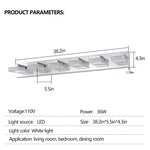 ZUN (Same as W1340110610/L2016) Modern 6-Light Chrome LED Vanity Mirror Light Fixture For Bathrooms And W1340P206831