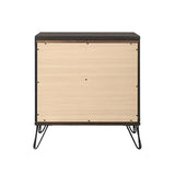 2 Drawers Nightstand with Ring Pulls, Dark Merlot B016P256424