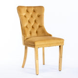 A&A Furniture,Nikki Collection Modern, High-end Tufted Solid Wood Contemporary Velvet Upholstered W1143P151483