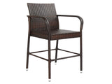 2pcs High Bar Chair Brown Gradient 57518377