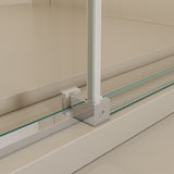 56-60"W x74"H Semi-Frame Single Sliding Shower Door,304 Stainless Steelin Polished Chrome W2965P277274