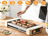 3-in-1 Electric Sausage Griller, Hot Dog Roller with BBQ Grill & Flat Griddle, 3 Temperature Levels 51215155