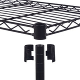 5-Layer Plastic Coated Iron Shelf 180*90*35 Black 59154437