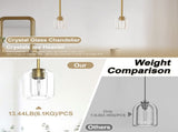Gold Crystal Pendant Light Fixture Luxury Modern Kitchen Island Chandelier 5.11in Dining Room 56350511