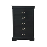 ZUN Black 5-Drawer Chest B062P209041